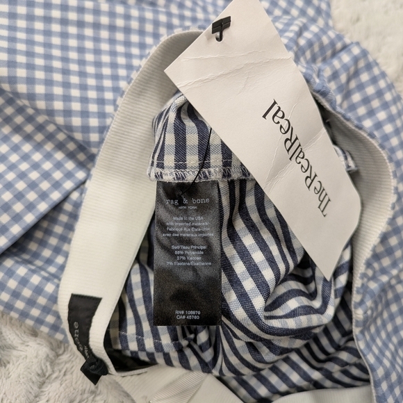 Rag & Bone Pants Women's 4 Blue White Gingham Check Simone Stretch Equestrian - Picture 7 of 9